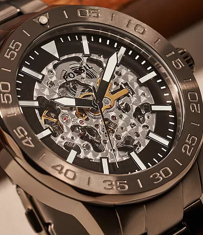 Fossil - Bannon Automatic Smoke Stainless Steel Watch for Men