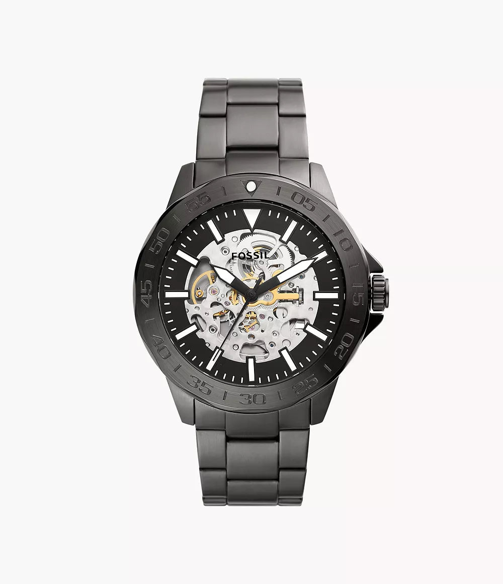 Fossil - Bannon Automatic Smoke Stainless Steel Watch for Men