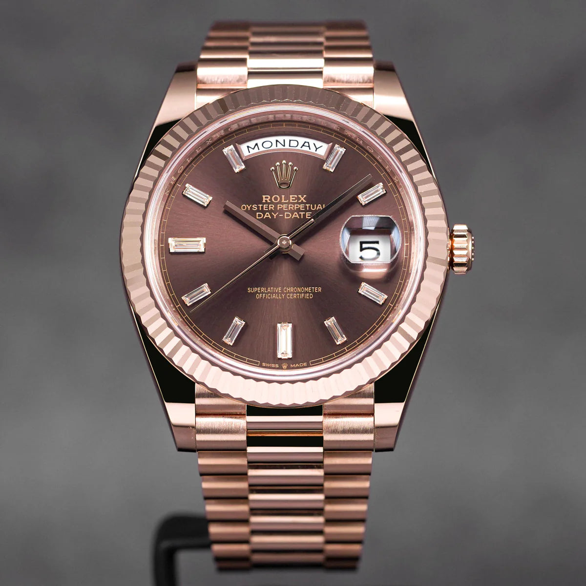 Rolex Day-Date Watch For Men - Brown Dial