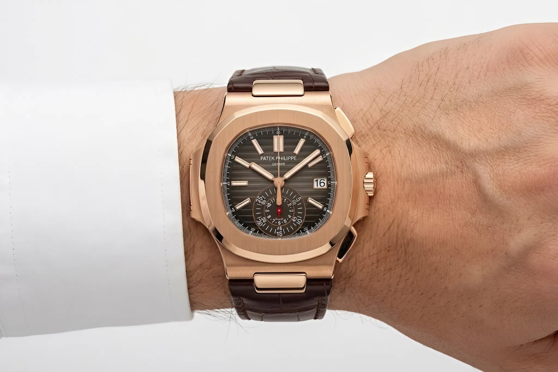 Patek Philippe Nautilus 40.5MM 5980/219P – Brown Dial, Rose Gold Bezel, Automatic Chronograph