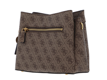 GUESS Emera Logo Girlfriend Satchel – Latte