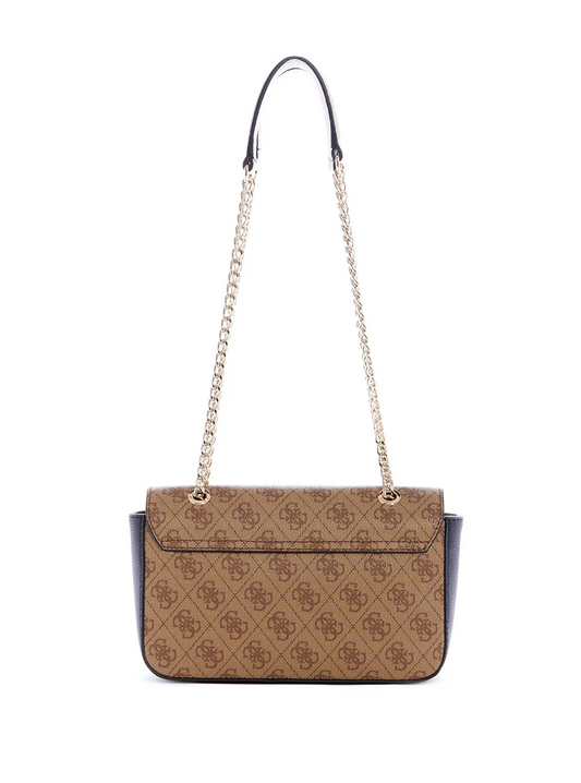 GUESS Zadie Logo Convertible Crossbody Bag – Latte Black