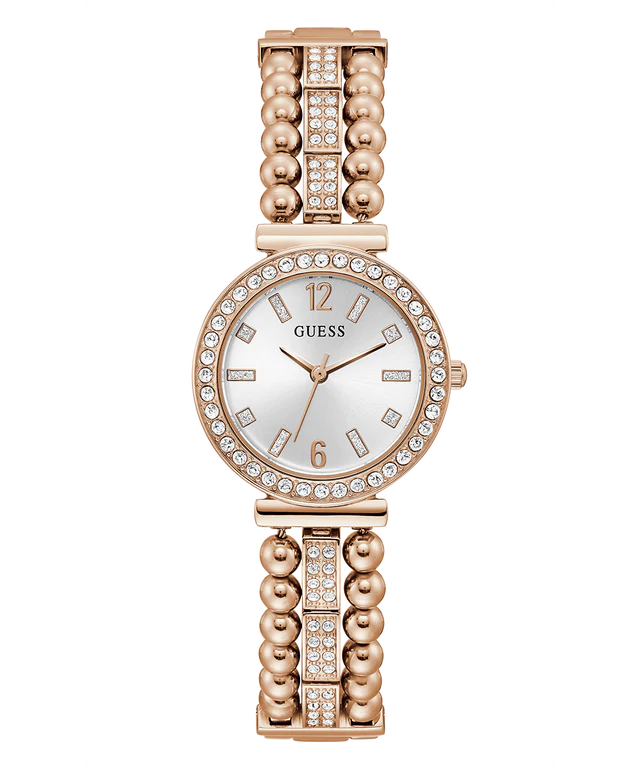 GUESS GW0401L3 Women’s Rose Gold Stainless Steel Analog Watch – Elegant 30mm Quartz Timepiece