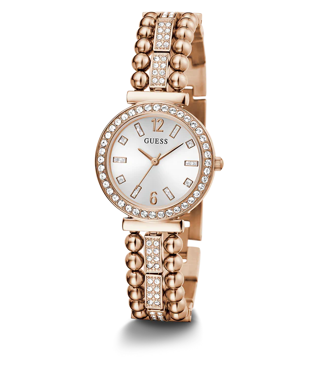 GUESS GW0401L3 Women’s Rose Gold Stainless Steel Analog Watch – Elegant 30mm Quartz Timepiece