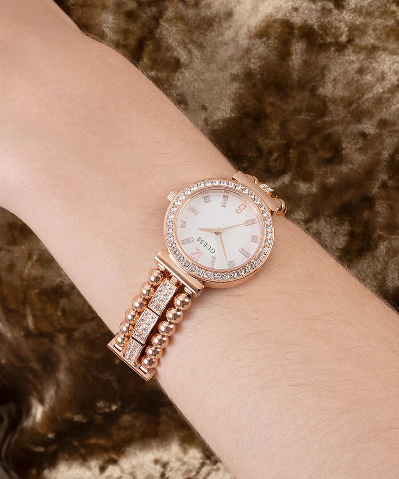GUESS GW0401L3 Women’s Rose Gold Stainless Steel Analog Watch – Elegant 30mm Quartz Timepiece