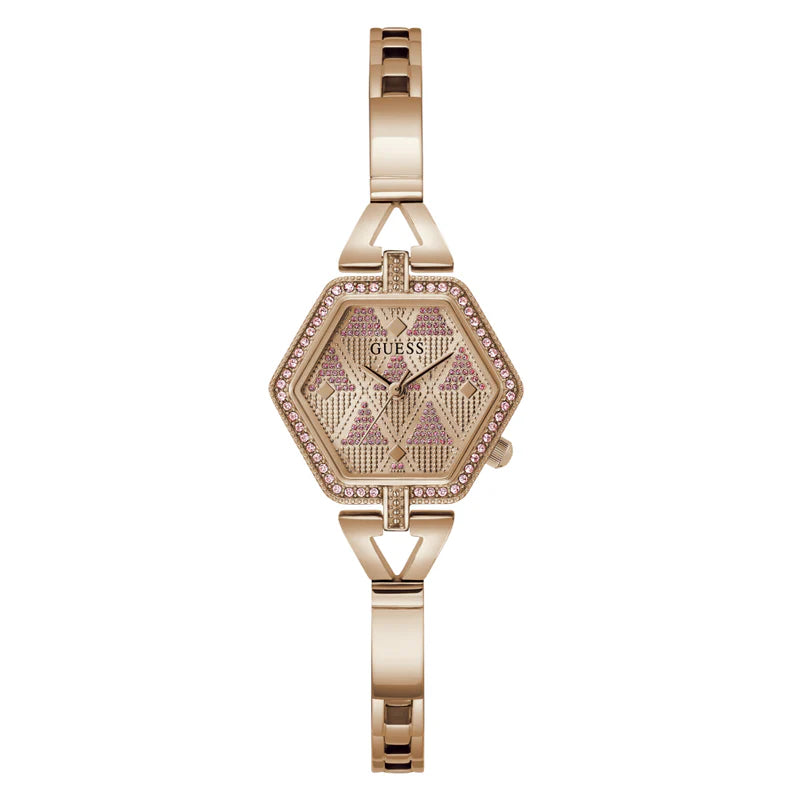 Guess GW0680L3 Women’s Rose Gold Stainless Steel Watch – 28mm Elegant Analog Quartz with Crystal Details