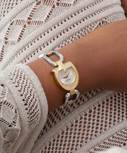 GUESS Women’s Watch – Model GW0683L6 | Two-Tone Gold & Silver G-Logo Design