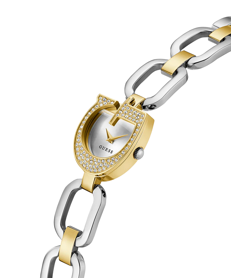 GUESS Women’s Watch – Model GW0683L6 | Two-Tone Gold & Silver G-Logo Design