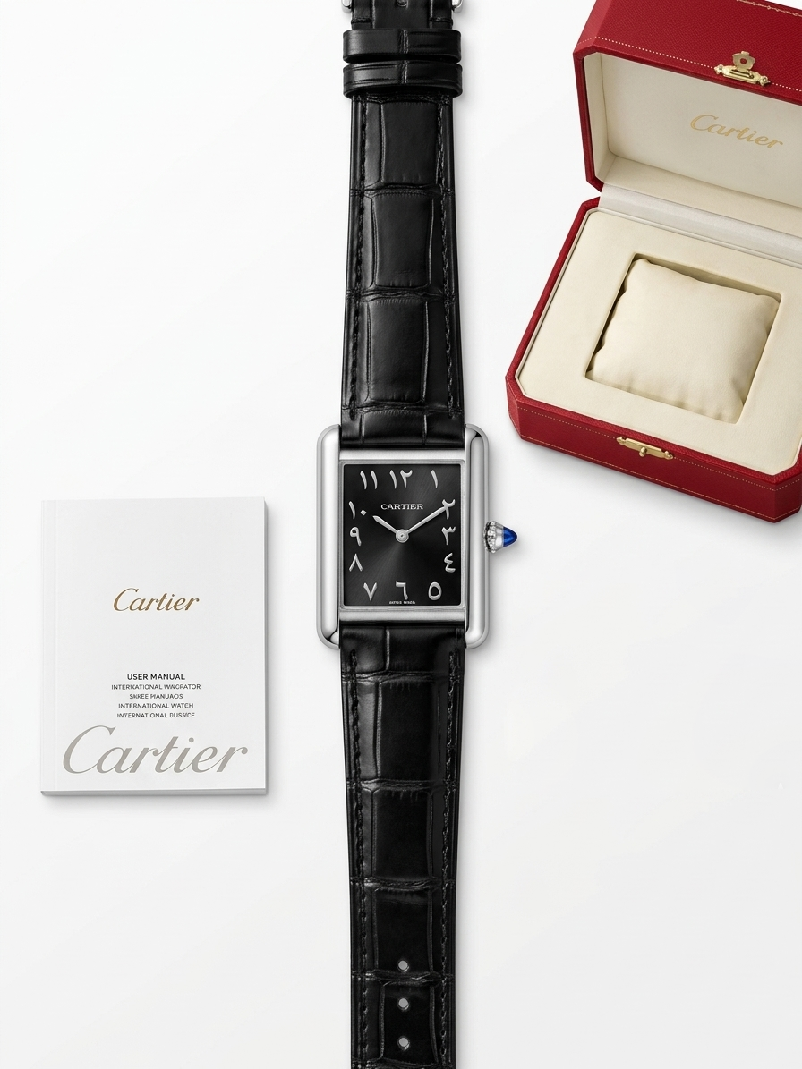 Tank Louis Cartier watch Black Dial