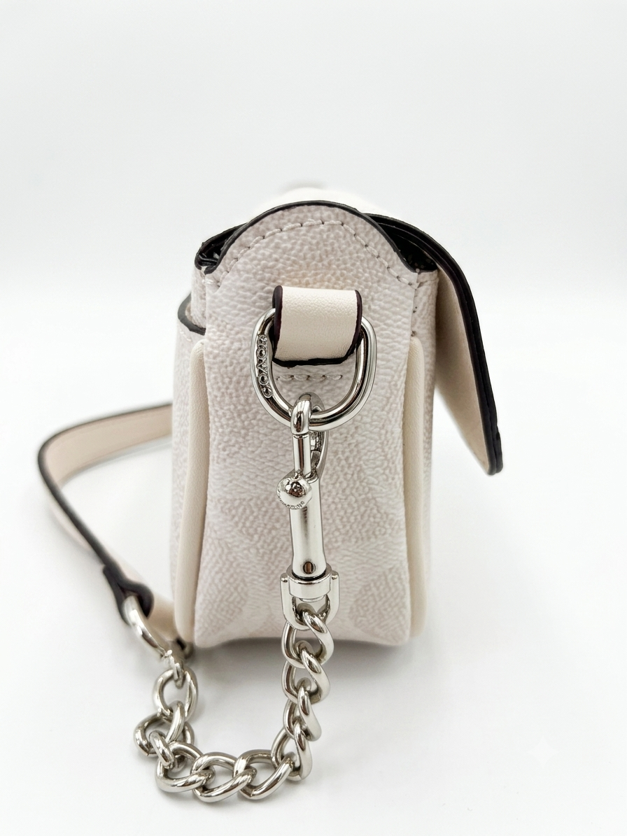 Vintage Coach Signature Canvas Flap Bag #0060