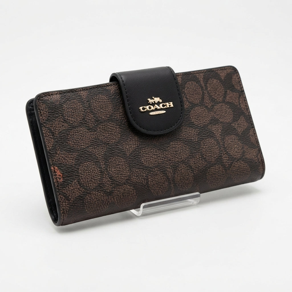 Coach Luxury Signature Medium Wallet & Wristlet - Elegant Design #0006