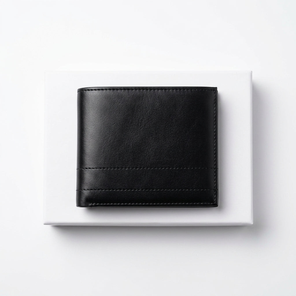 Calvin Klein Men's Classic Leather Bifold Wallet - Black #0002
