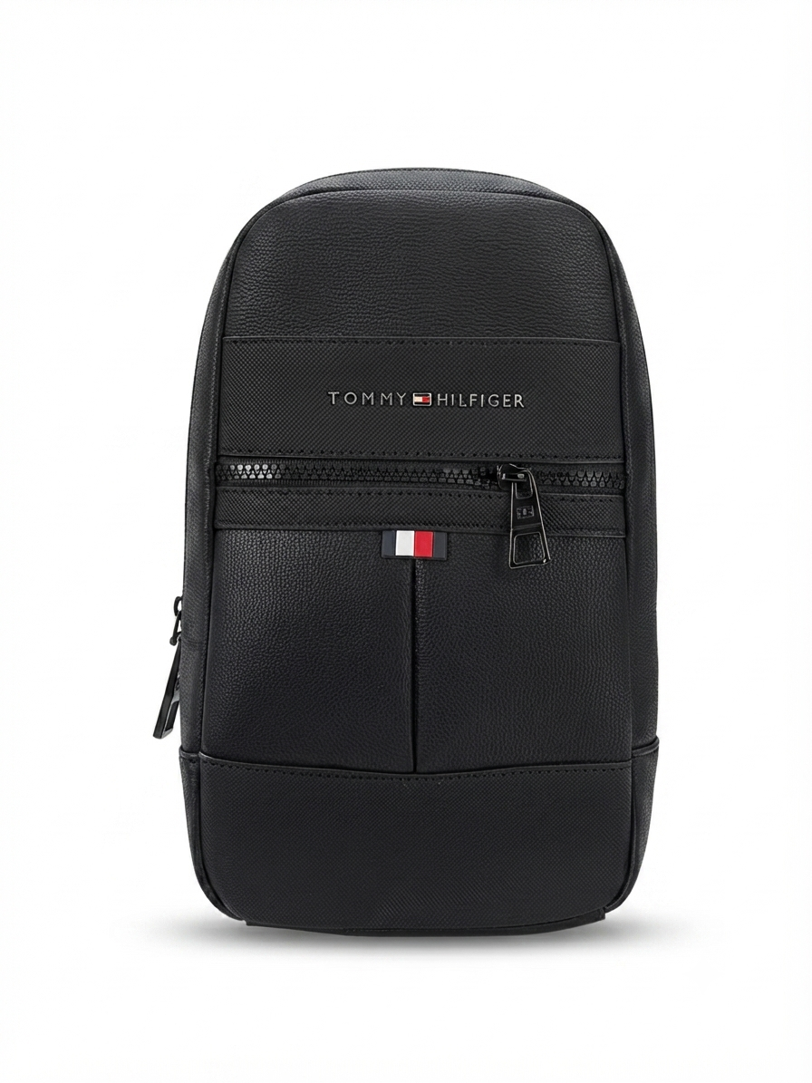 Tommy Hilfiger Men's Chic Crossbody Sling Bag - Black #0062