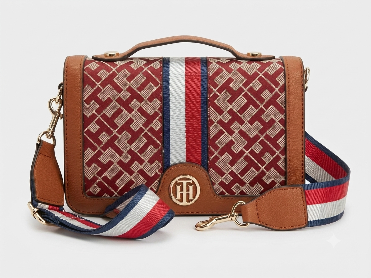TH Premium Heritage Crossbody Bag with Signature Strap 🌿#0084