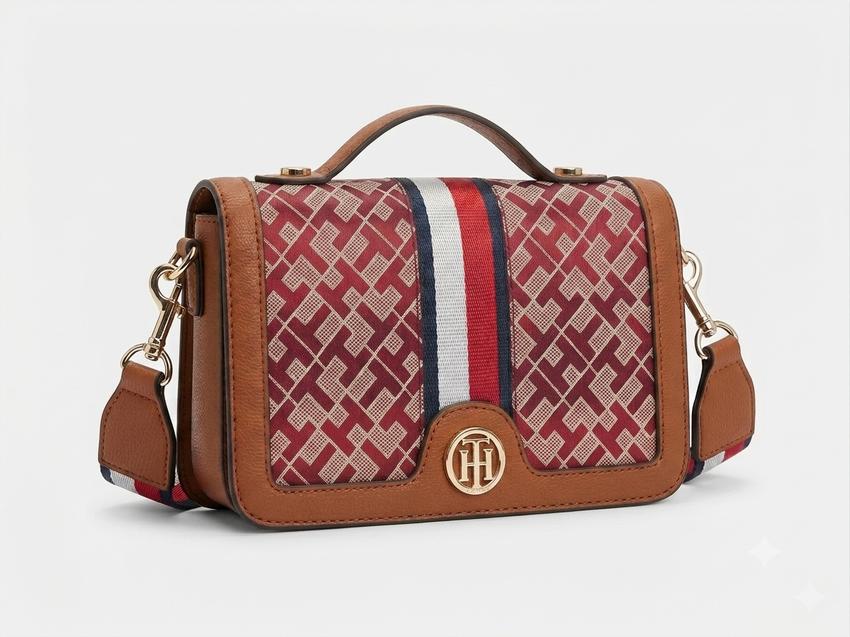 TH Premium Heritage Crossbody Bag with Signature Strap 🌿#0084