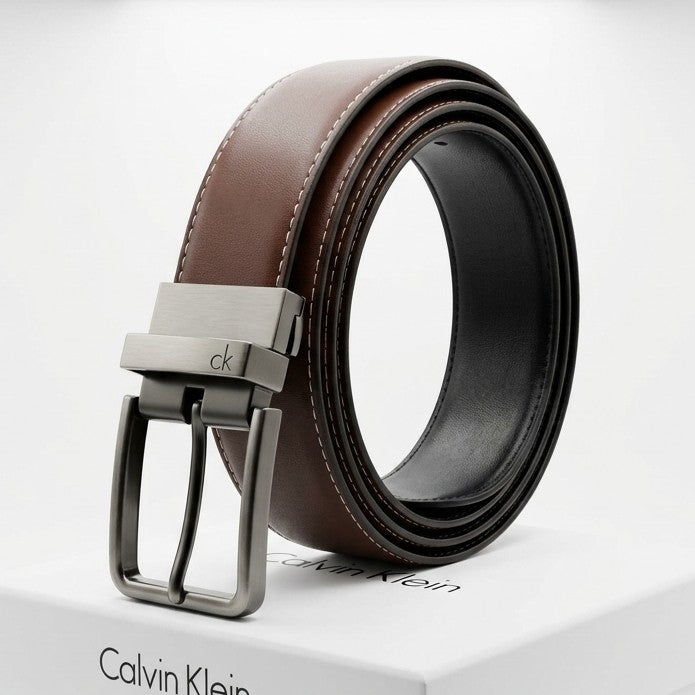 Calvin Klein Men's Reversible Leather Belt (Black & Brown) #19