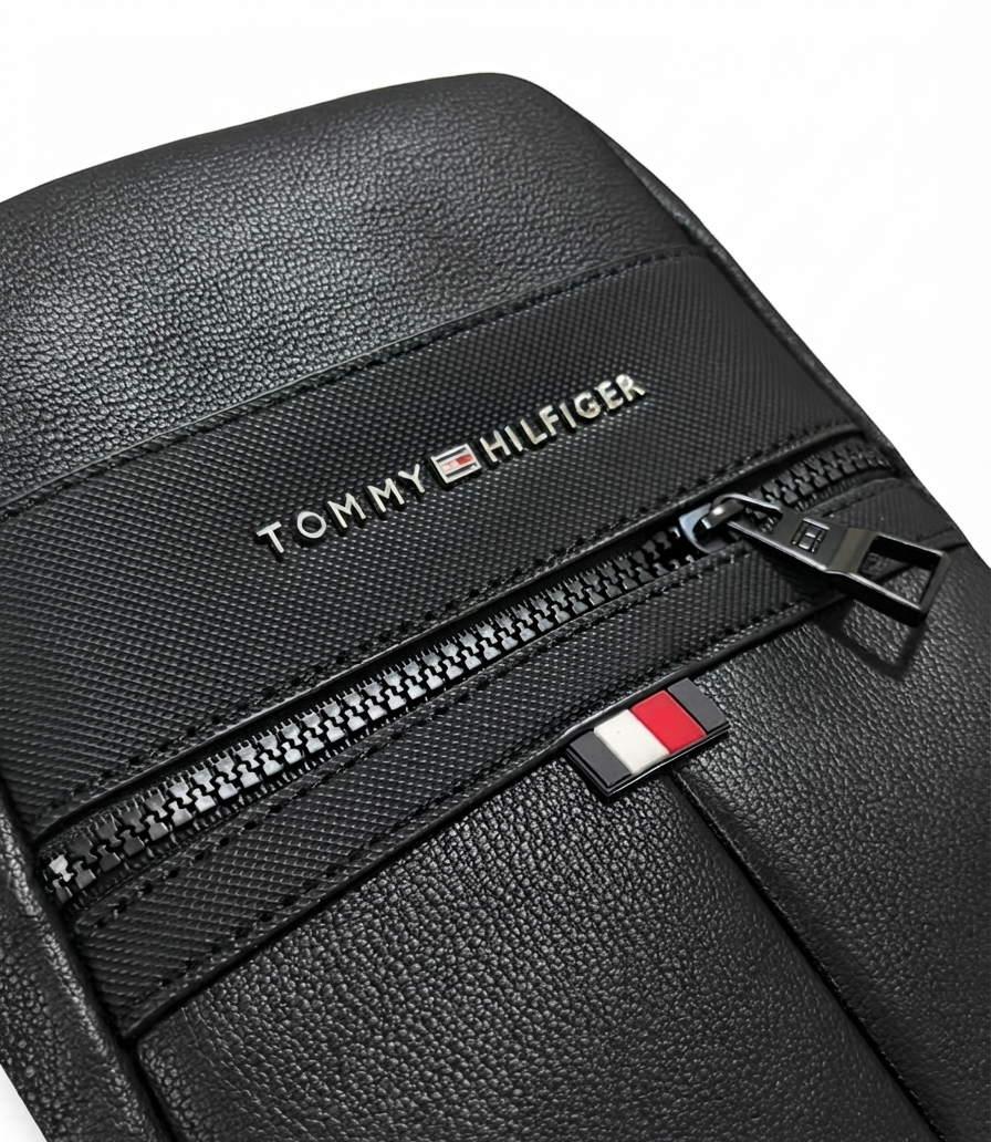 Tommy Hilfiger Men's Chic Crossbody Sling Bag - Black #0062