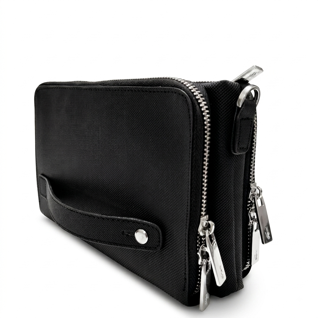 Lacoste black Leather Crossbody Handbag #0025