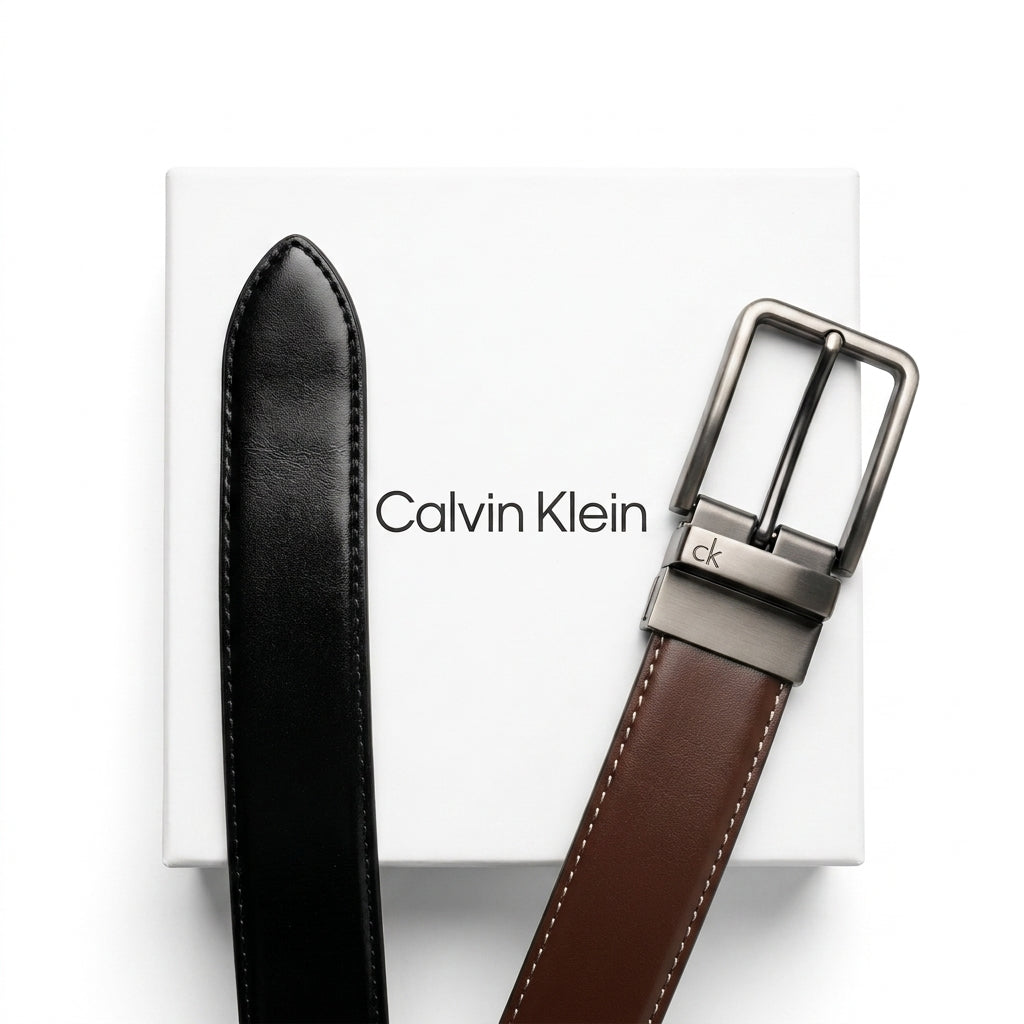 Calvin Klein Men's Reversible Leather Belt (Black & Brown) #19