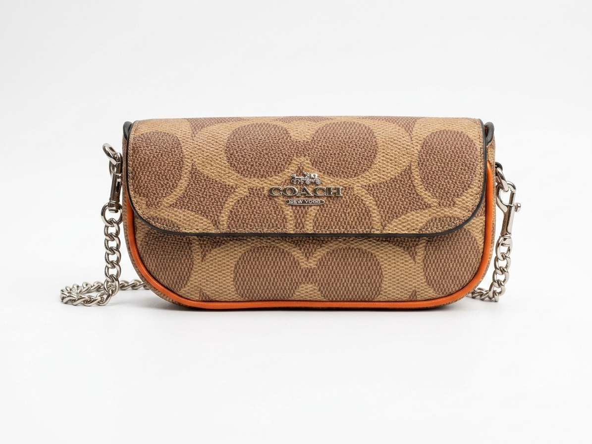 🧡 Coach Signature Canvas Crossbody Bag #0062