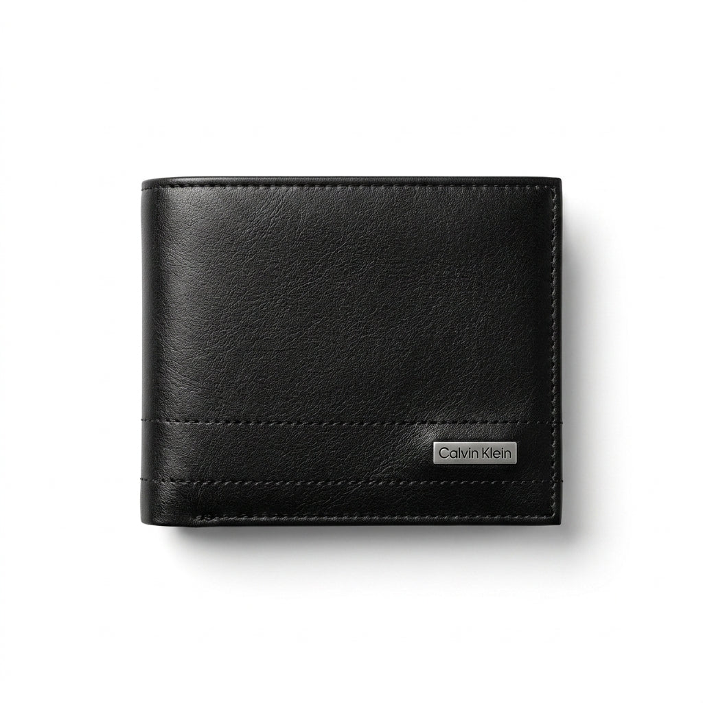 Calvin Klein Men's Classic Leather Bifold Wallet - Black #0002