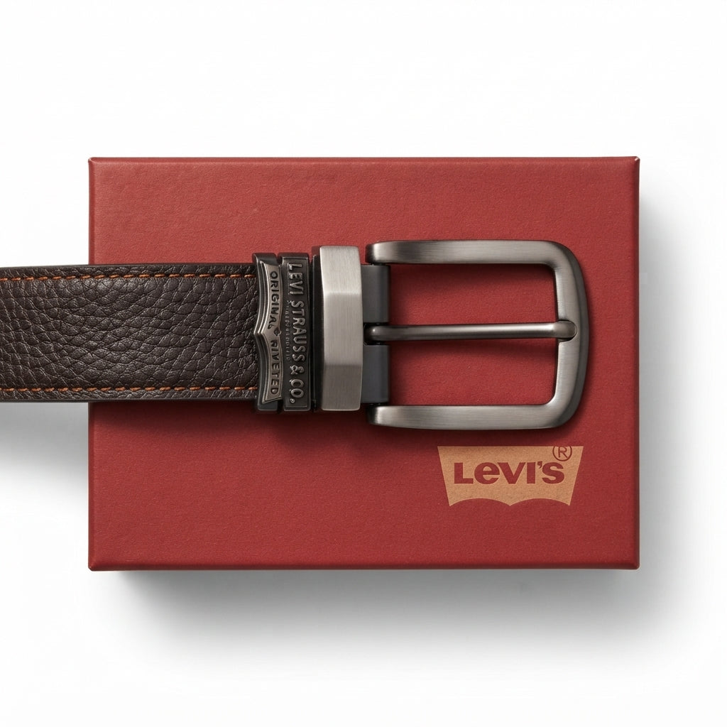 Levi's Men's Reversible Leather Belt: Dual-Sided Style and Premium Quality #02