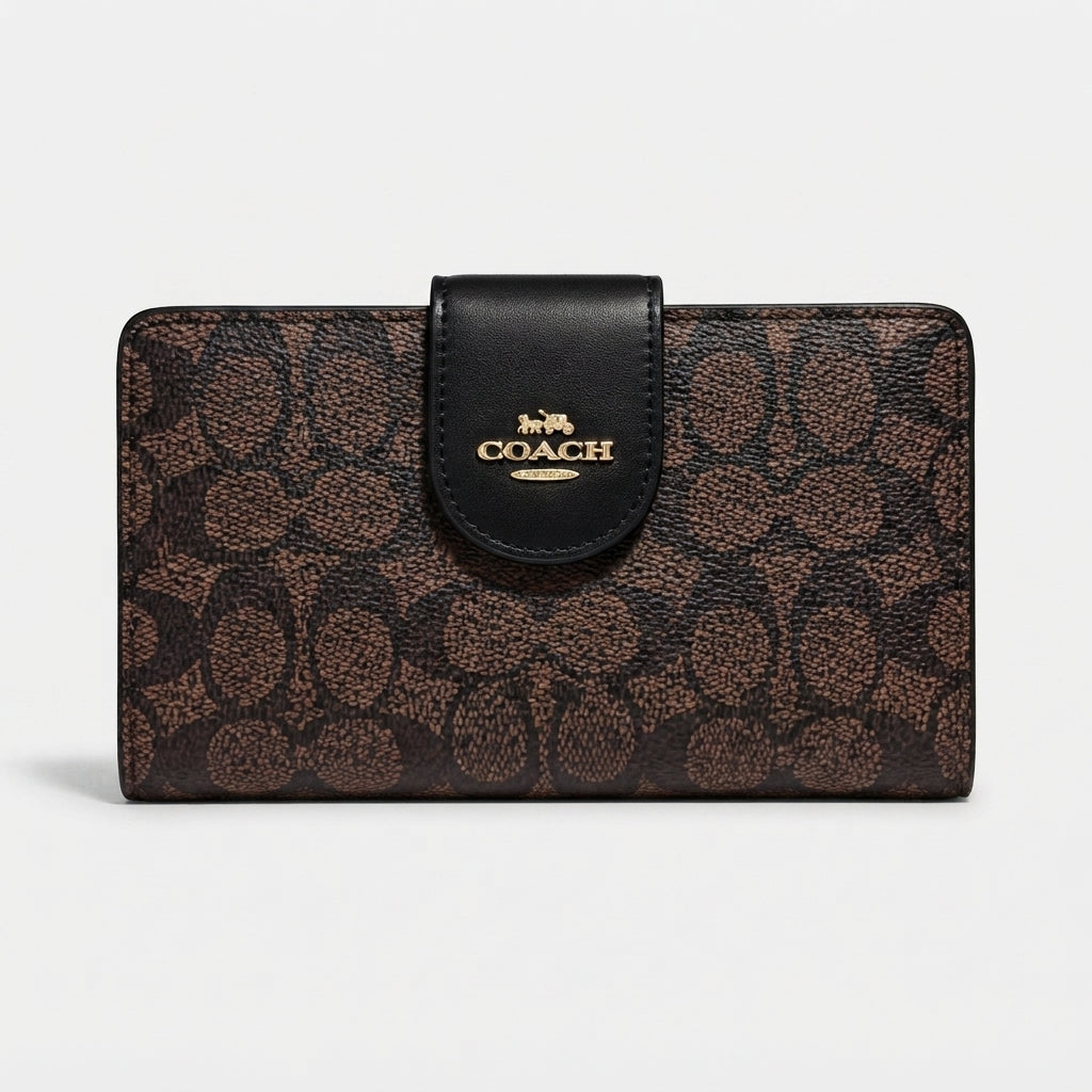 Coach Luxury Signature Medium Wallet & Wristlet - Elegant Design #0006