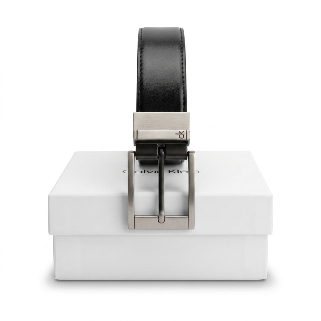 Calvin Klein Men's Reversible Genuine Leather Belt with Gift Box #18