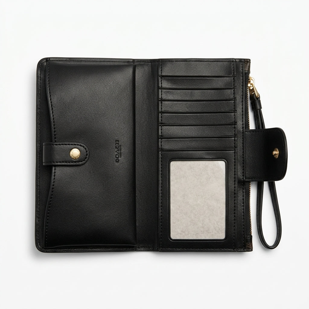 Coach Luxury Signature Medium Wallet & Wristlet - Elegant Design #0006