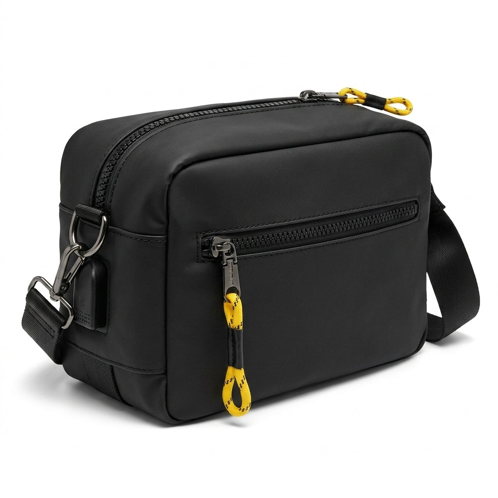 Calvin Klein Jeans Men's Crossbody Bag with Four Zippers and Branded Strap #0023