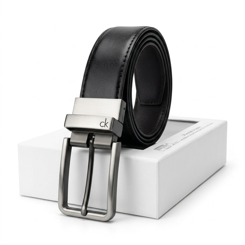 Calvin Klein Men's Leather Belt & Wallet Gift Set – Classic Black #11