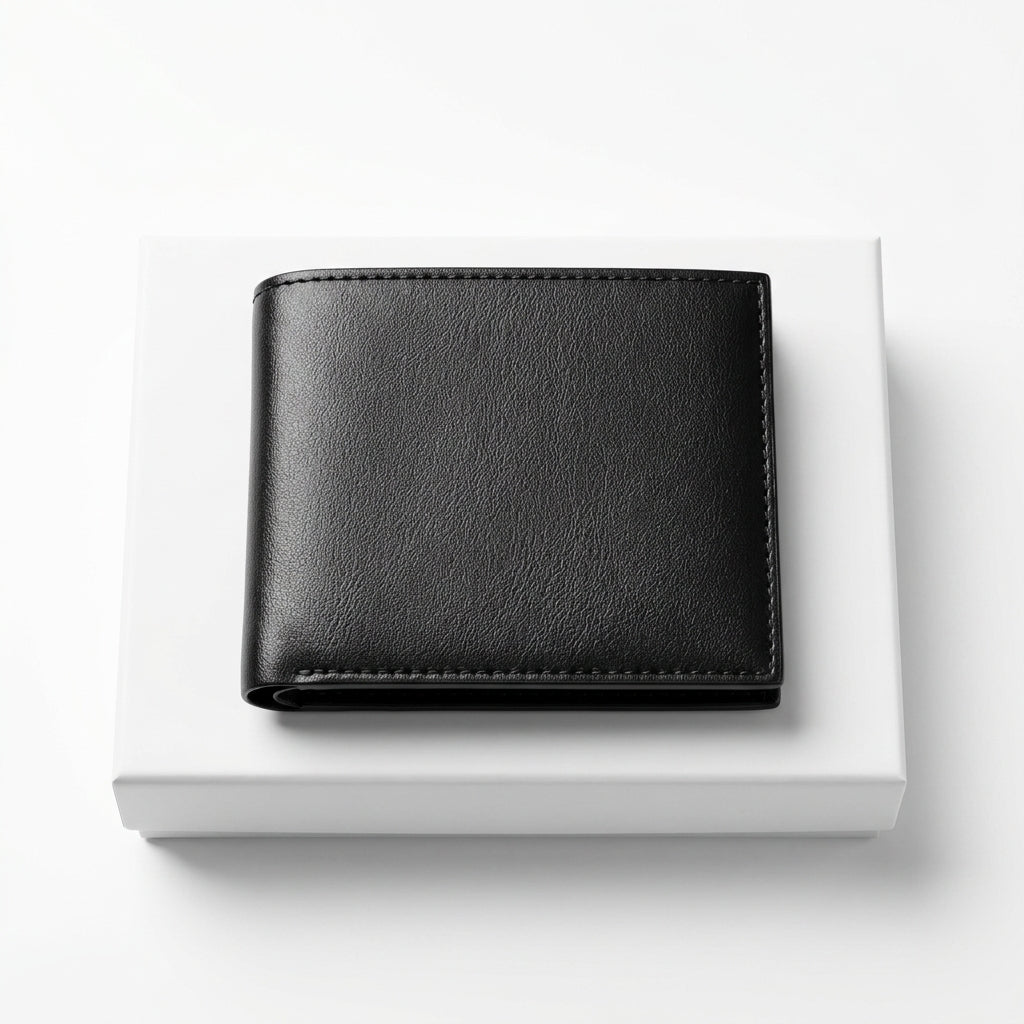 Calvin Klein Men's Genuine Leather Bifold Wallet - Black #0004