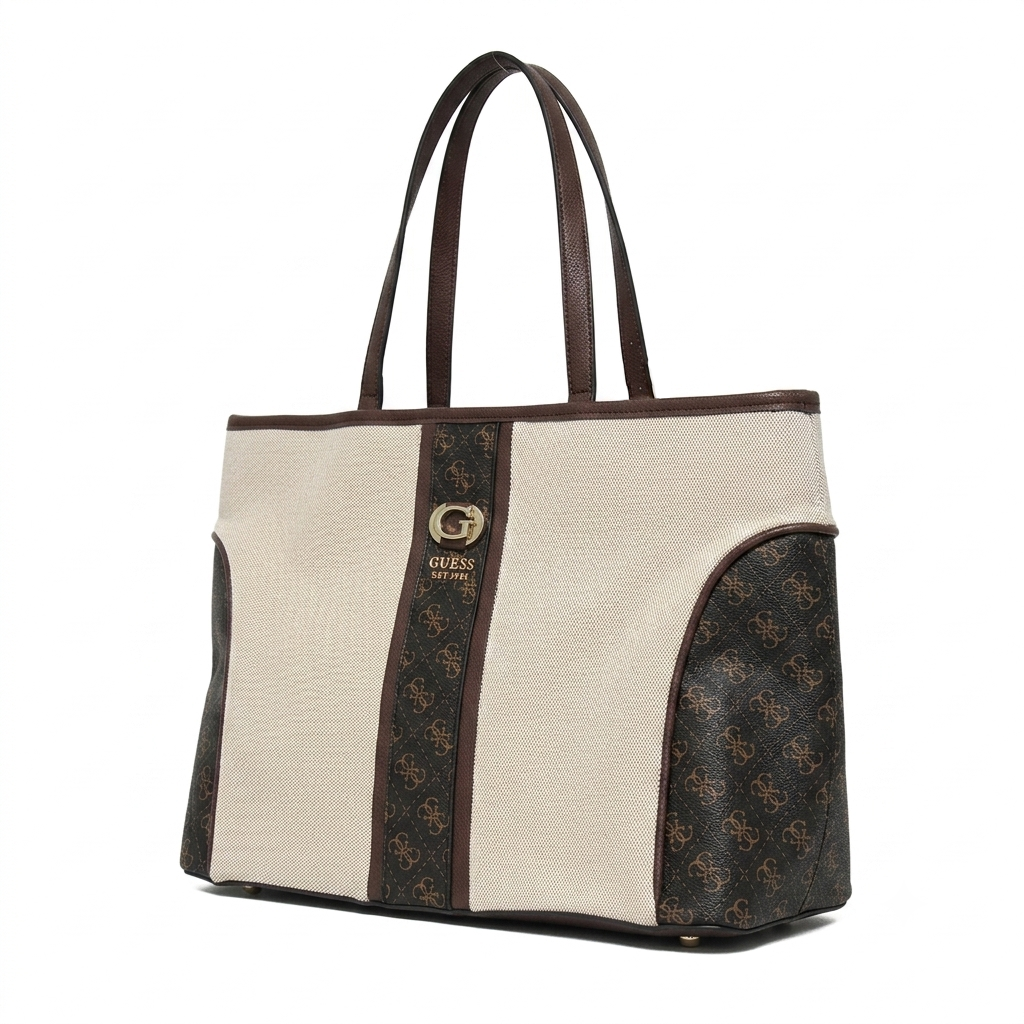 Guess KERIMA TOTE - Handbag - natural/Brown #33