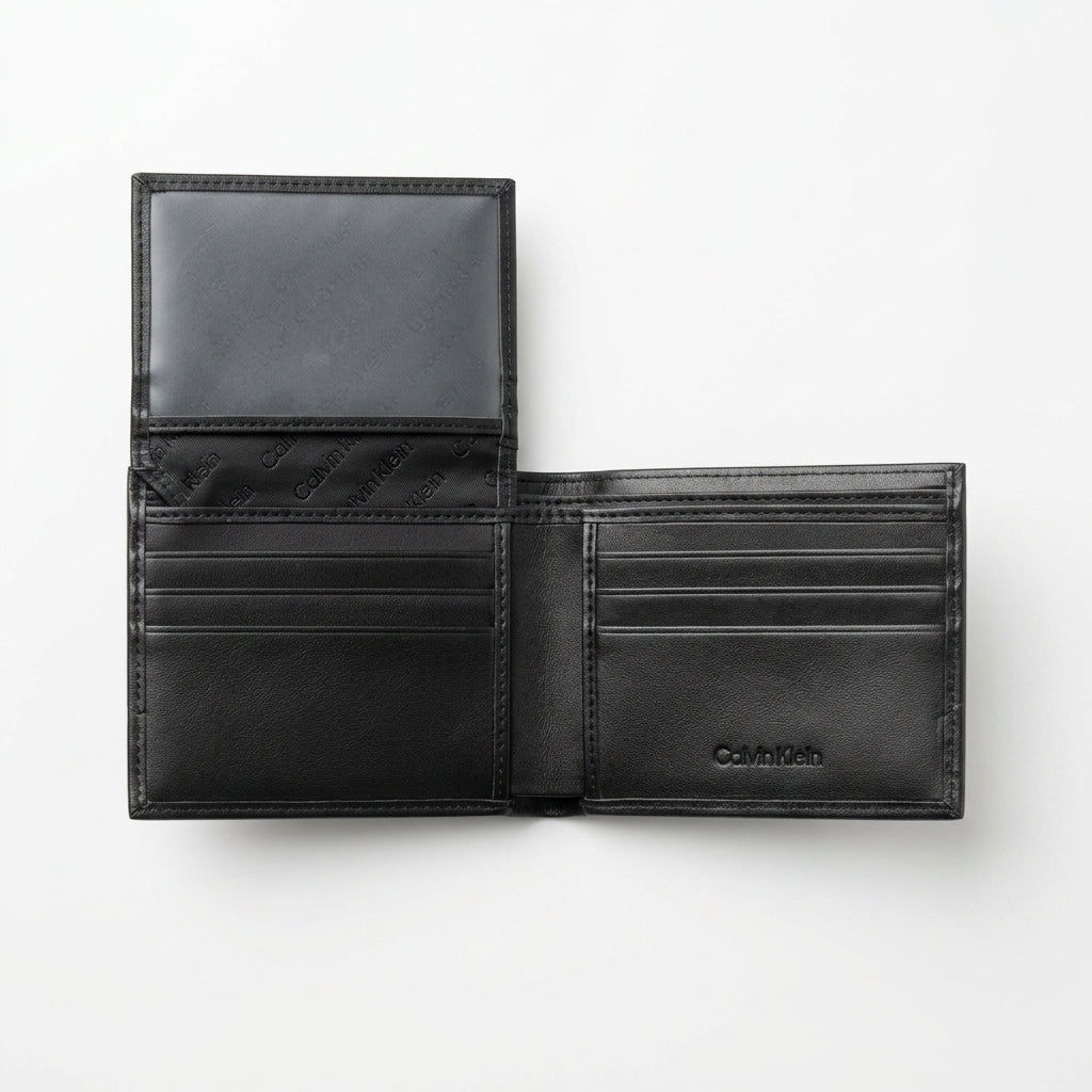 Calvin Klein Men's Classic Leather Bifold Wallet - Black #0002