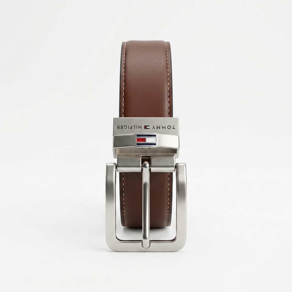 Tommy Hilfiger Men's Leather Wallet and Reversible Belt Gift Set #020