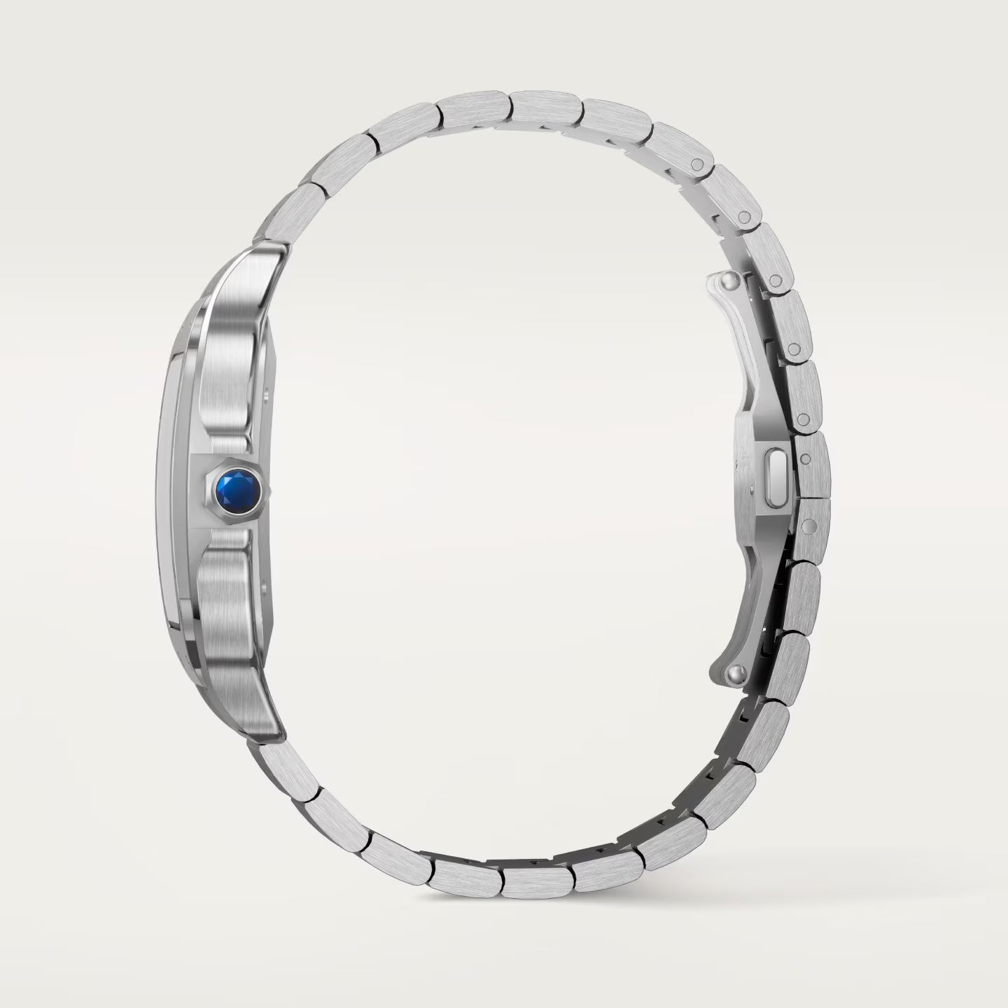 Santos de Cartier LM Watch – Black Dial & Stainless Steel Bracelet