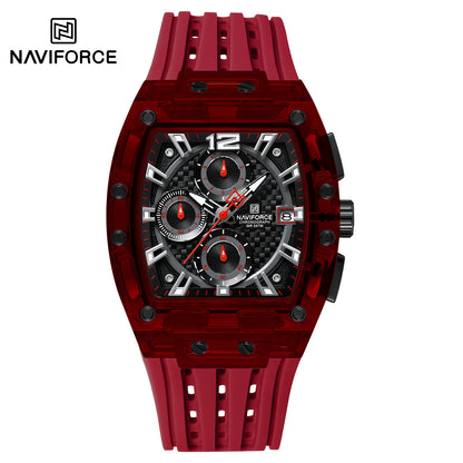 Naviforce NF7105 R/B/R Sports Transparent Men Watch