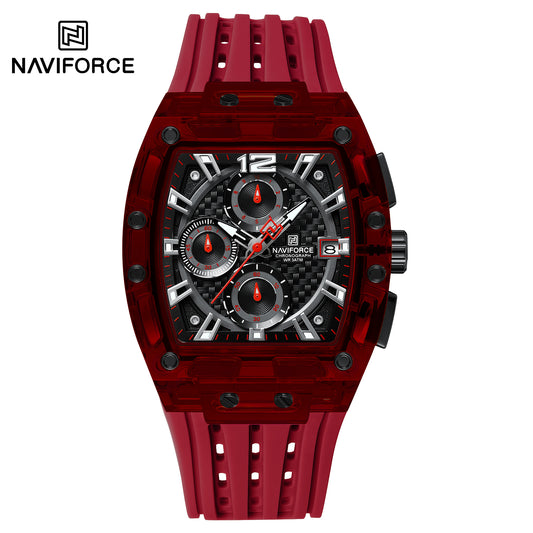 Naviforce NF7105 R/B/R Sports Transparent Men Watch