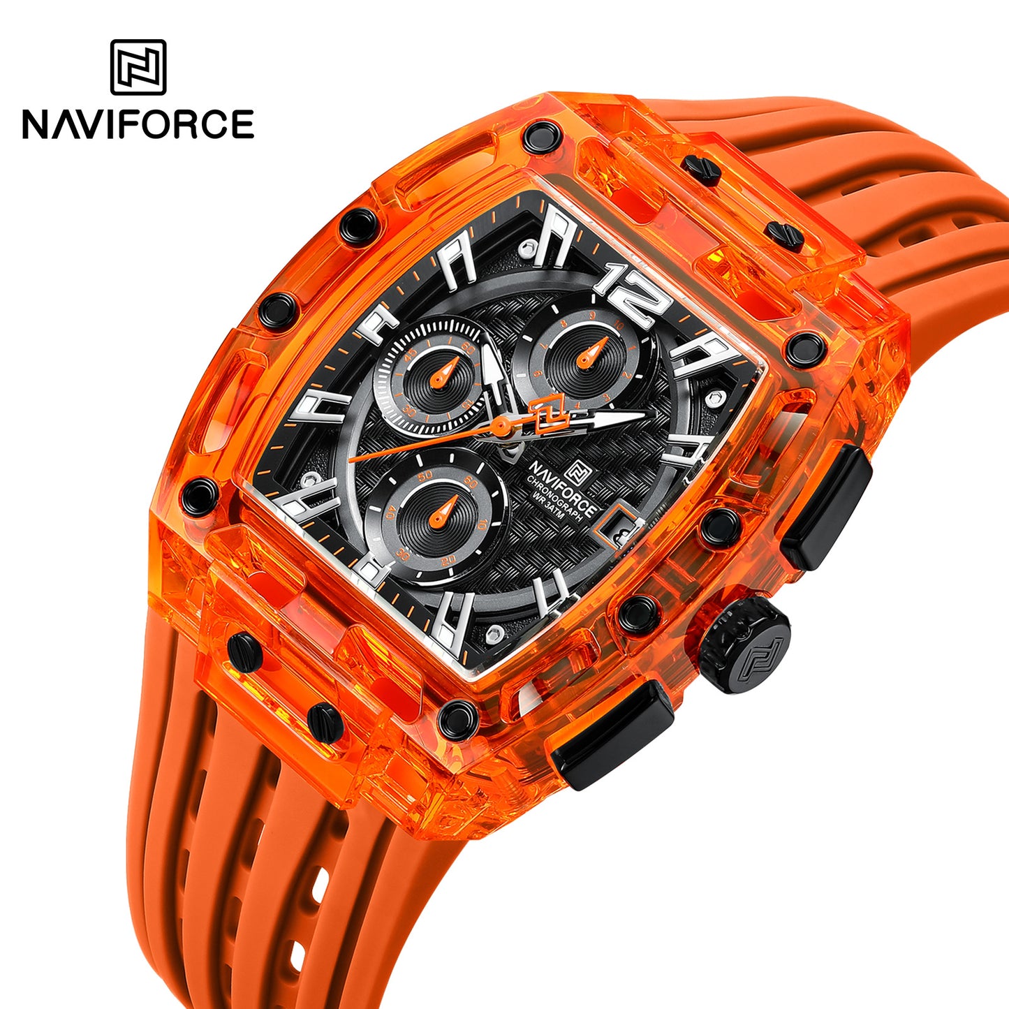 Naviforce NF7105 O/B/O Sports Transparent Men Watch