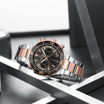 NAVIFORCE NF8049 S/GY/RG Men’s Trendy Watches with Multifunctional Dial