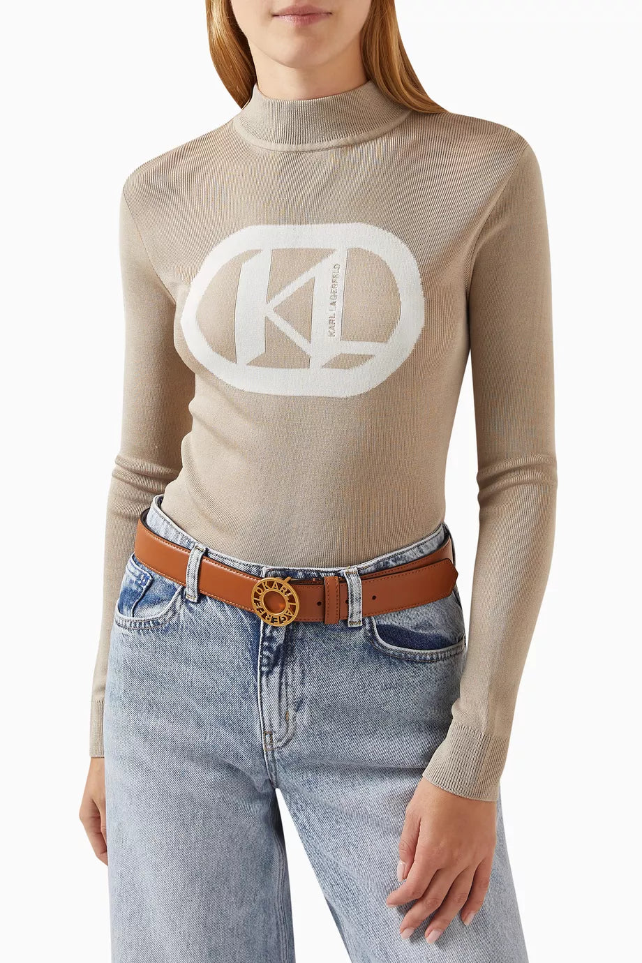 KL Tan Leather Belt For Women 25#
