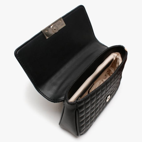 Guess Black Quilted Shoulder Bag For Women 15#