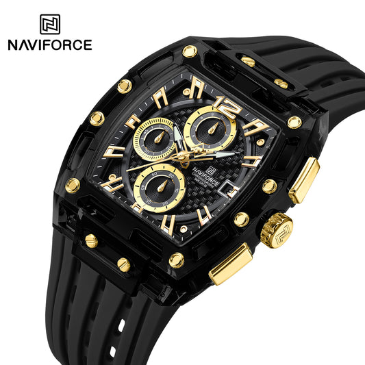 Naviforce NF7105 B/G/B Sports Transparent Men Watch