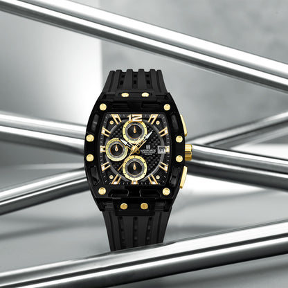 Naviforce NF7105 B/G/B Sports Transparent Men Watch