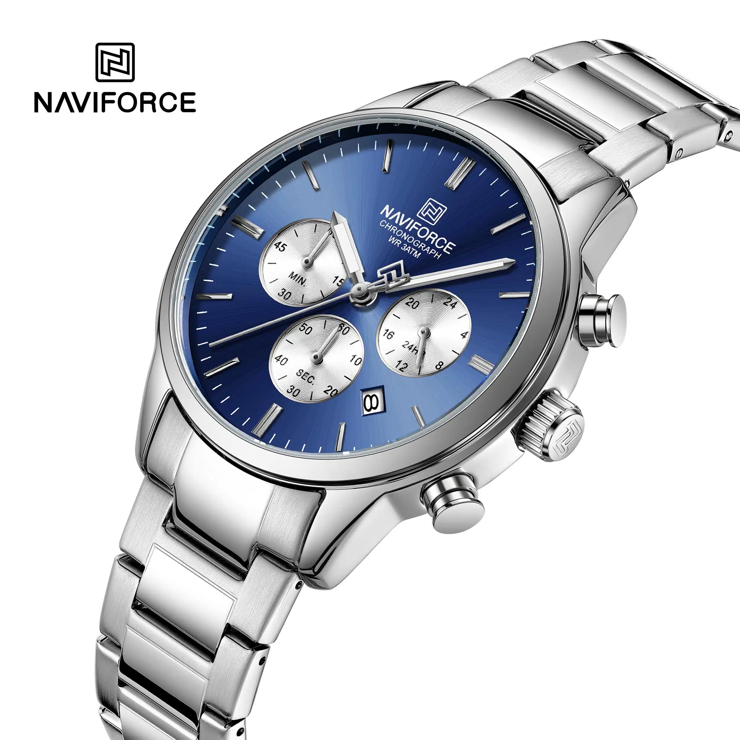 Naviforce Men’s Watch NF8076-S-BE-S– Black Dial