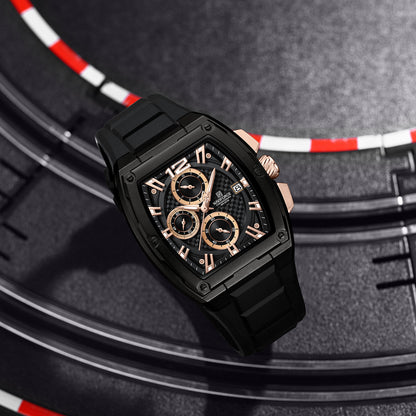 NAVIFORCE NF8050 B/RG/B Barrel-Shaped Case Waterproof Luminous Quartz Multifunction Men’s Watch