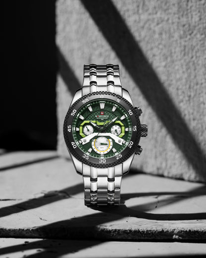 Naviforce NF9222 S/GN Charm and Stylish Waterproof Multifunctional Quartz Watch for Men
