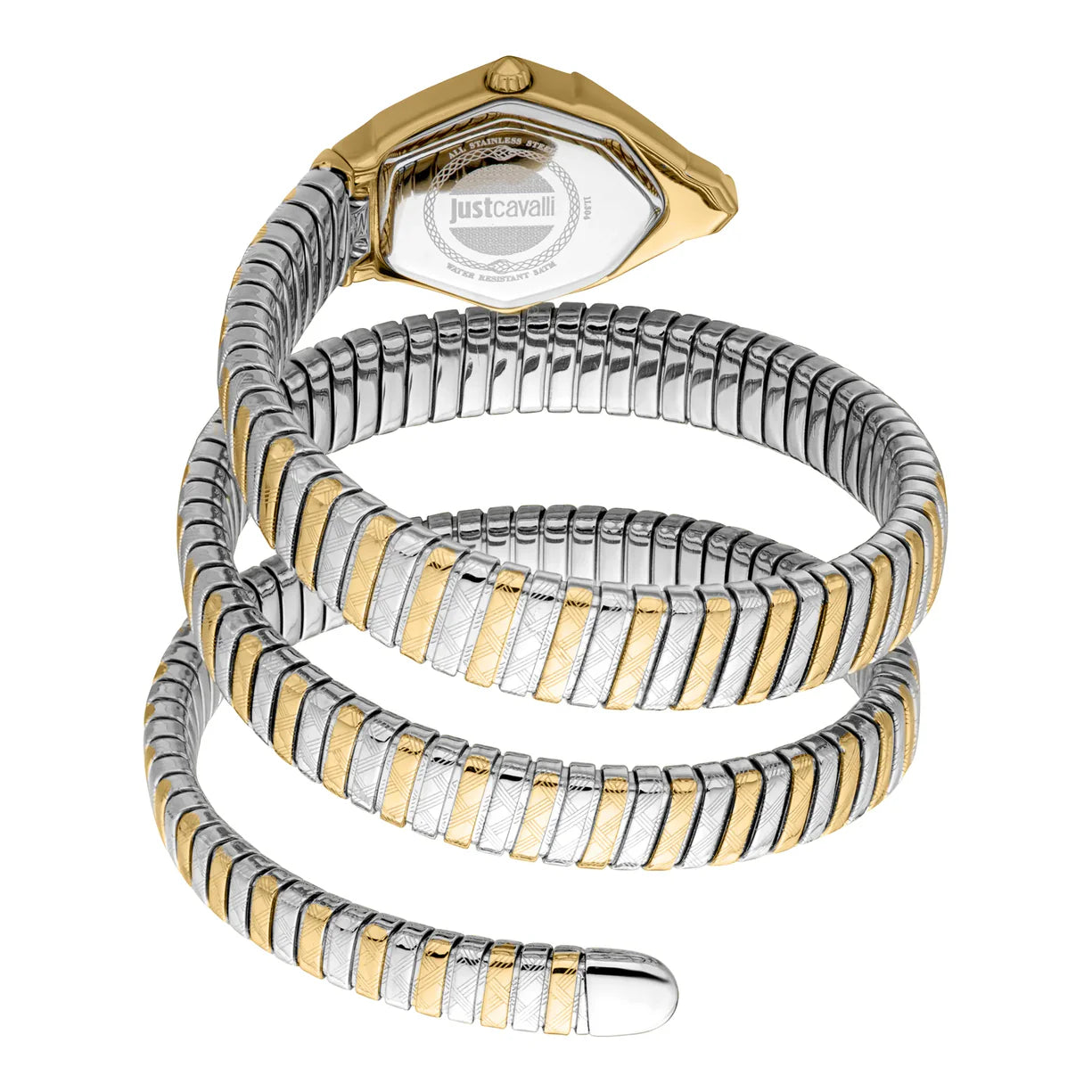 Just Cavalli Just Cavalli Signature Snake Women’s Watch JC1L304M0055 – Silver & Gold Tone – 23 mm