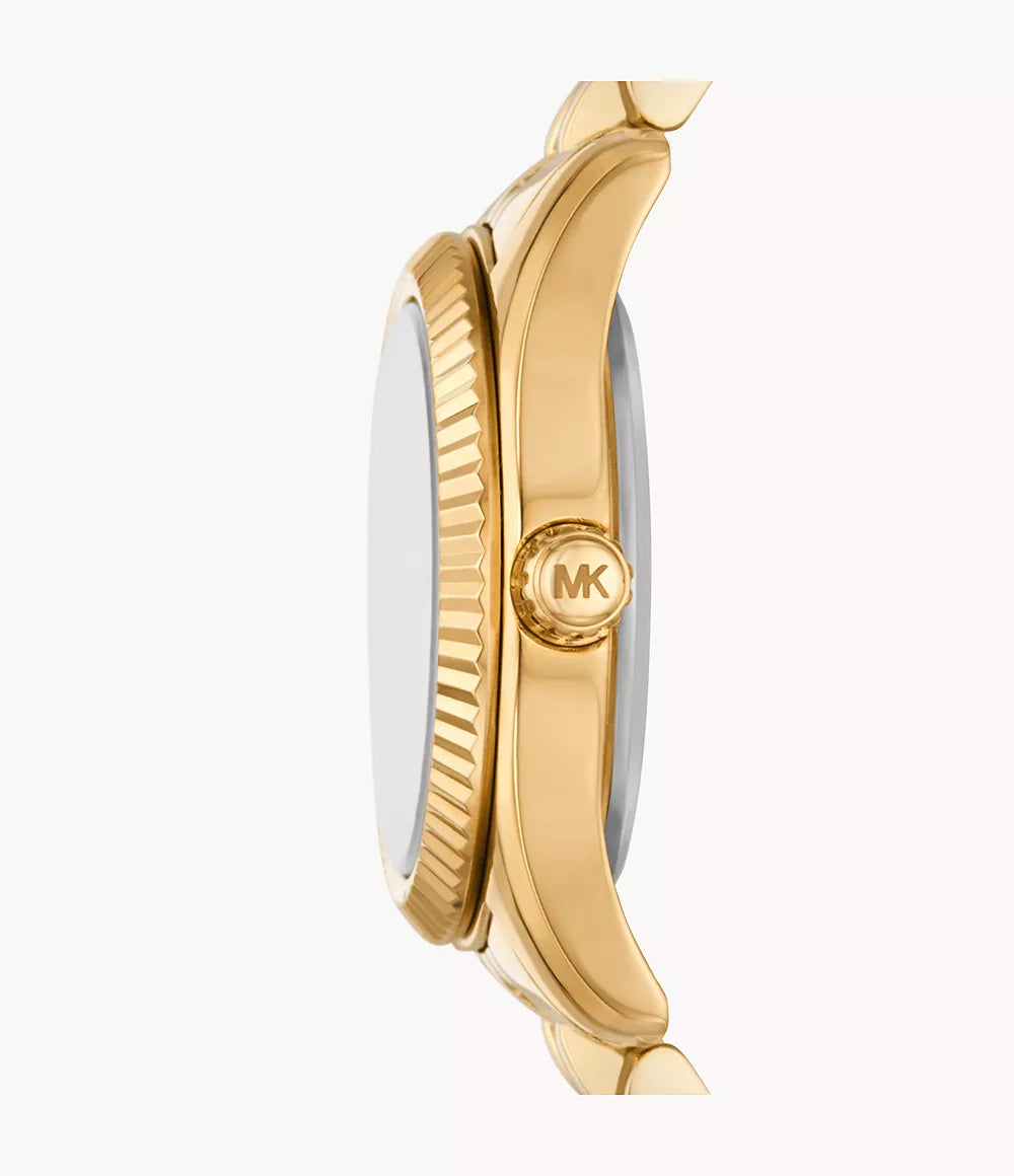 Michael Kors Lexington Three-Hand Watch Gold Sunray – Model MK4741