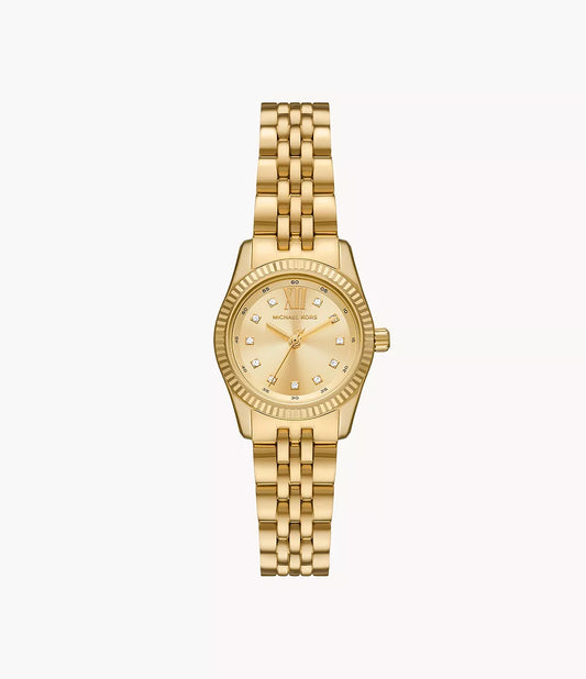 Michael Kors Lexington Three-Hand Watch Gold Sunray – Model MK4741